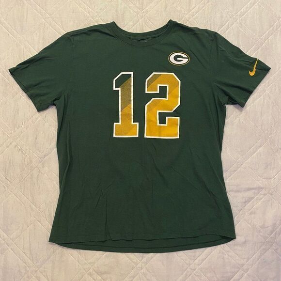 THE NIKE‎ TEE GREEN BAY PACKERS #12 ROGERS Large - Picture 1 of 4